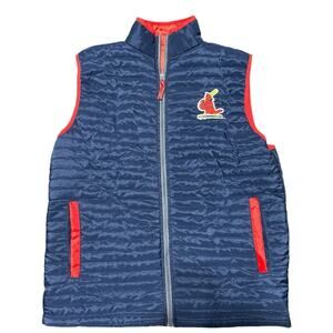 MLB St Louis Cardinals Blue Puffer Vest Size XL